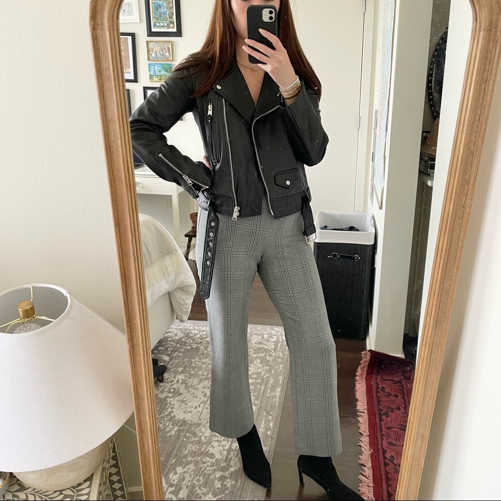 Aritzia Wilfred New Kick Flare Check Pant